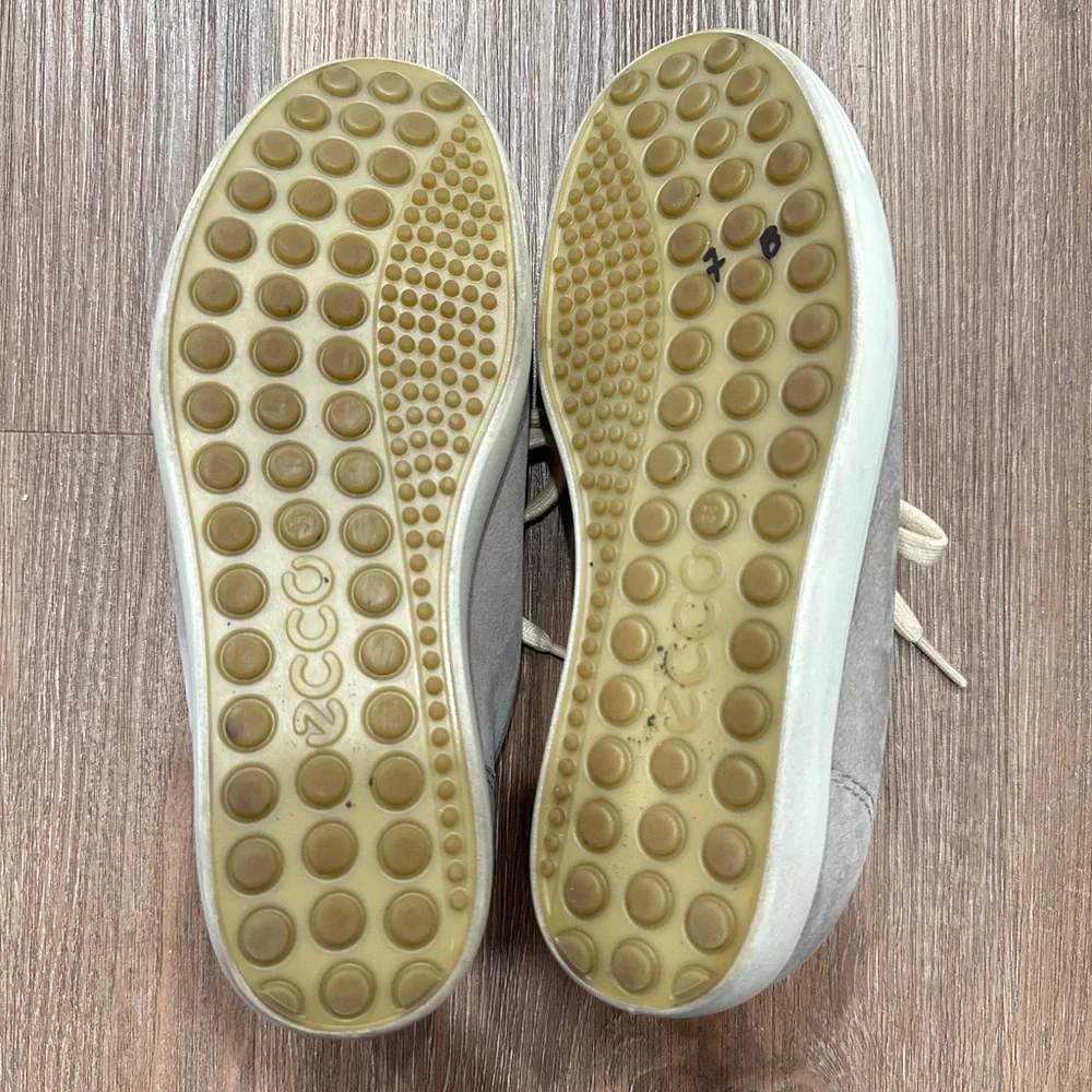 Ecco Soft 7‎ Women's Sneaker Gray Leather Sz 7